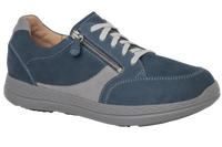 Herrenschuh mit blauem Velourleder